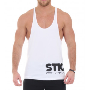Stickman Gymwear Wraparound Logo Singlet - White